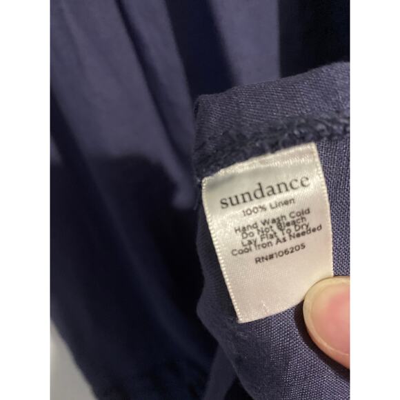 Sundance Viv day dress women's S blue 100% linen oversized lagenlook minimalist - Picture 5 of 5